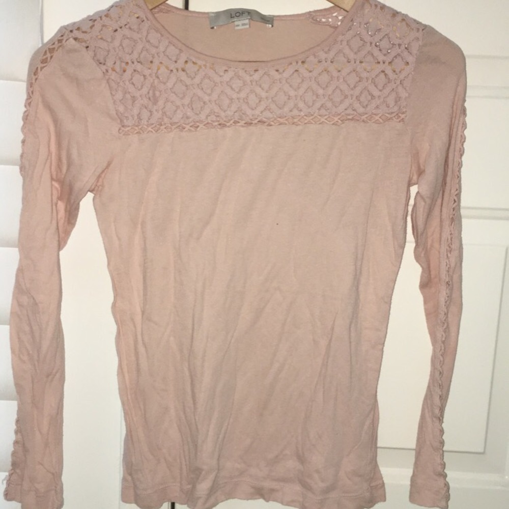 ANNE TAYLOR PINK LONG SLEEVE